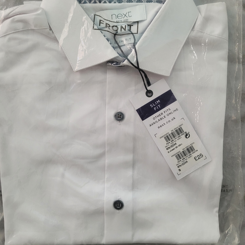 Next Men's White Slim Fit Shirt